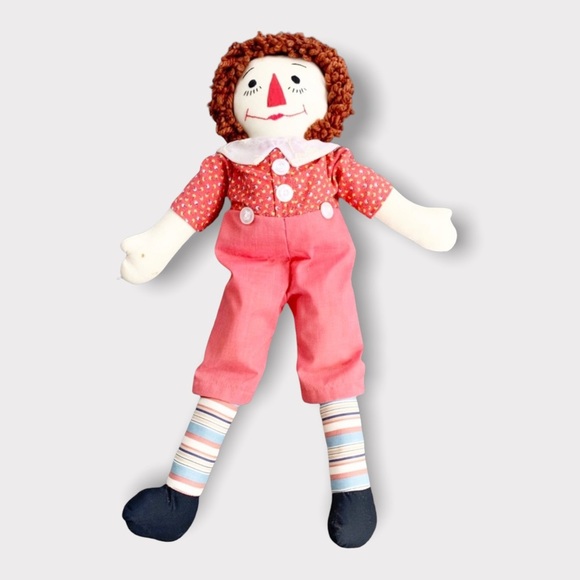 Authentic Original Vintage Style Other - 💜 Vintage Handmade Raggedy Ann Doll Homemade Kids Toy Collectors Item 22” Tall